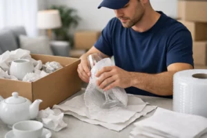 Qui emballe les objets fragiles au déménagement ?