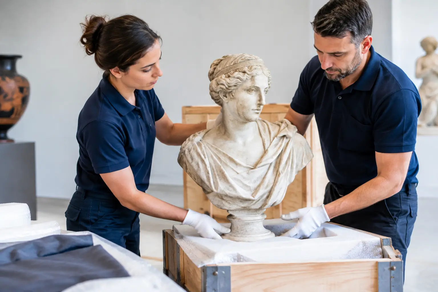 Transport de sculptures et antiquités sans risque